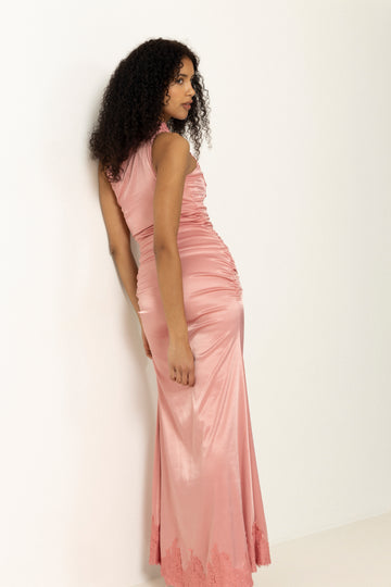 Andreaic Maxi Dress - Pink Lace