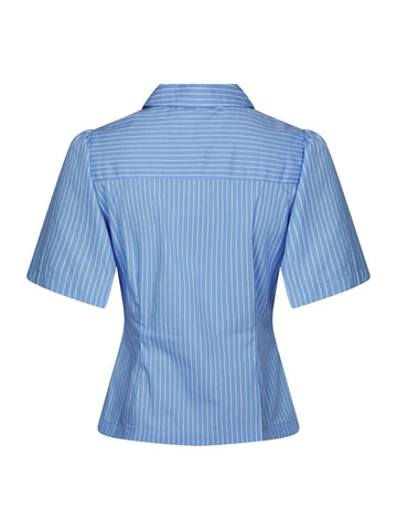 Balara Stripe Poplin Shirt - Light Blue