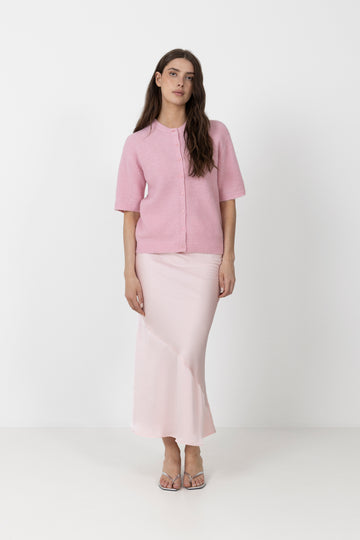 Ninad Heavy Sateen Skirt - Light Pink