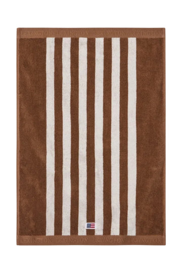Striped Terry Towel 30X50 - Fudge/Snow White