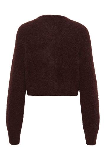 Gzdebbie Short Cardigan - Plum Melange