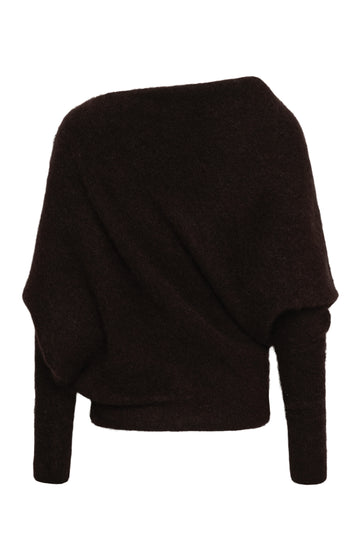 Gzdebbie Drape Pullover - Ganache Melange