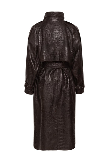 Gzcroline Long Jacket - Ganache Croco