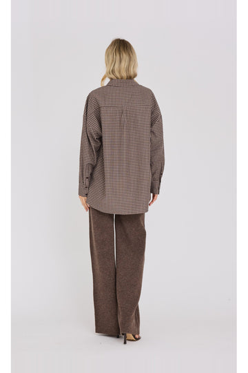 Sonja Check Shirt - Dark Brown