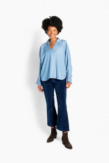 Miriam Tencel Shirt - Medium Wash Blue Denim
