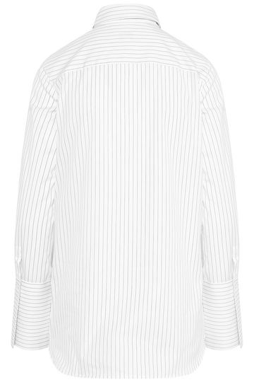 Julie Shirt - White Pinstripe