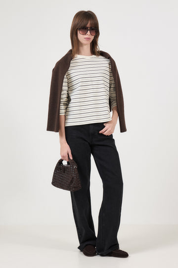 Essential Ls Striped Boxy Tee - Delicioso Multi Stripe