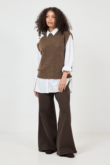 Lulu Sl Knit Vest - Dachshund Melange