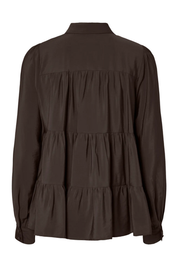 Yaspala Ls Shirt S. Noos - Coffee Bean