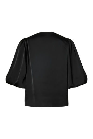 Yaspella 2/4 V-Neck Top S. Noos - Black