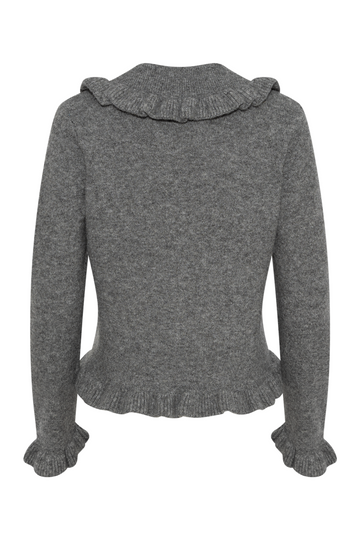 Yasfrilo Ls Knit Cardigan S. Noos - Medium Grey Melange