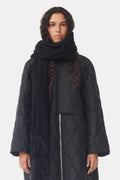 Fringed Wool Scarf - Black