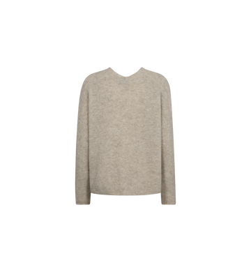Thora V-Neck Knit - Feather Gray