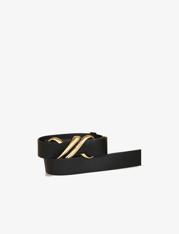 Monogram Belt In Shiny Calf - Black