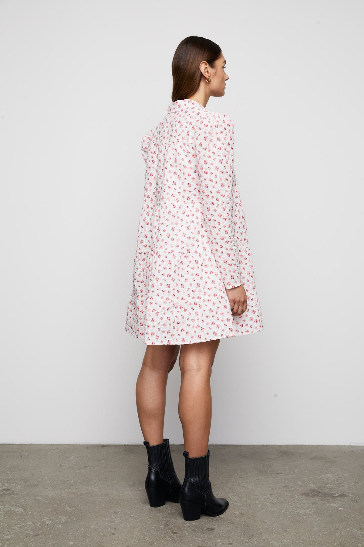 Comma Crepe Dress - White Berry Print