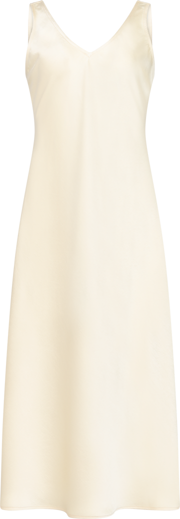 Claire Satin Dress - Butter Yellow