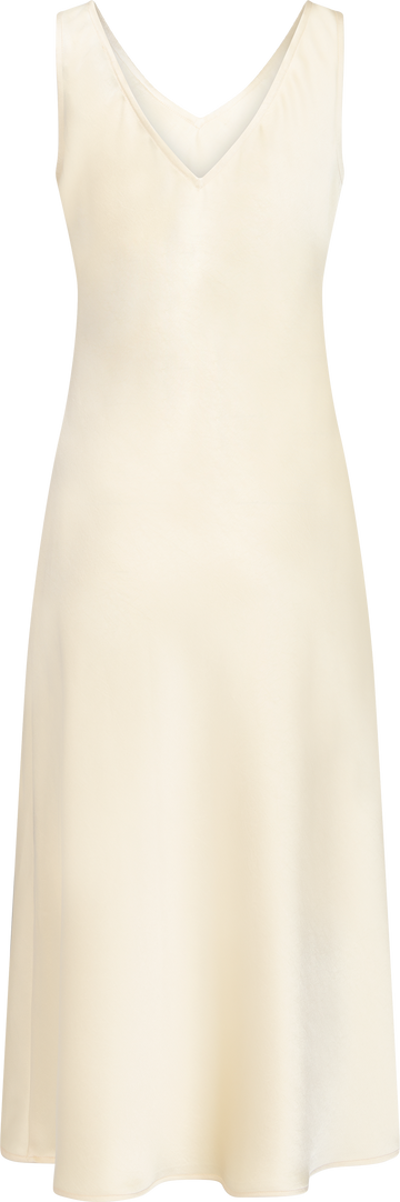 Claire Satin Dress - Butter Yellow