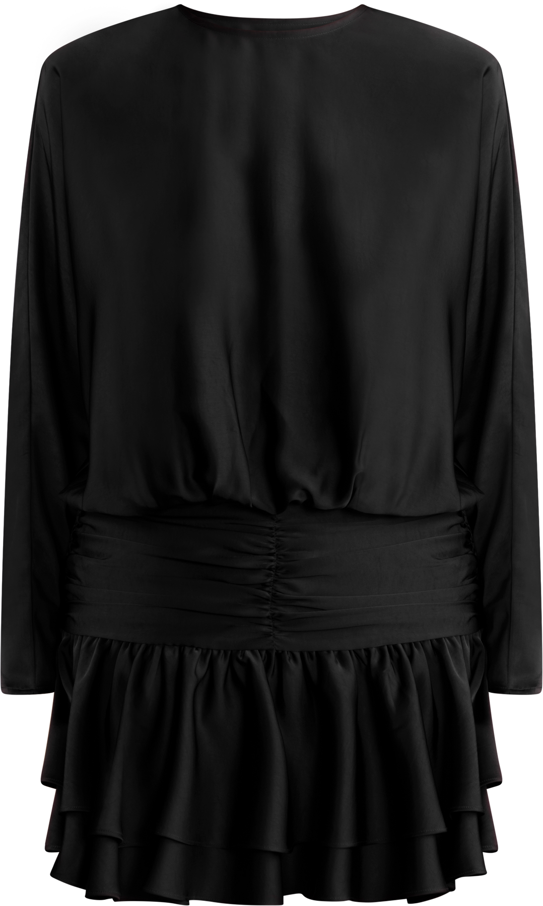 Cordelia Satin Mini Dress - Black