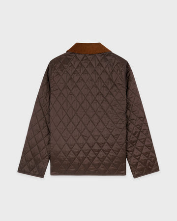 NY Crest Nylon Quilted Jacket - Chocolate