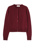 Classic Wool Cardigan - Burgundy