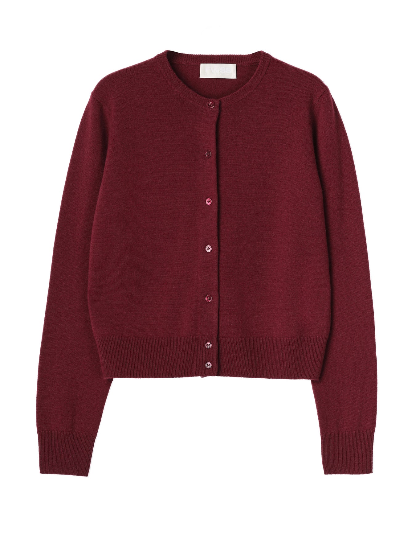 Classic Wool Cardigan - Burgundy