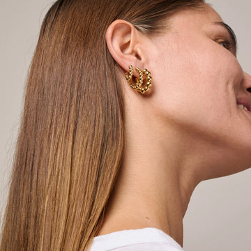 Ball Small Hoops - Gold