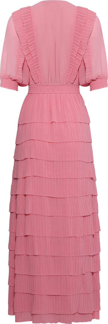Aulelei Long Dress W Ruffles - Pink