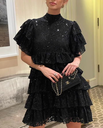 Majesty Mini Dress - Black Lace