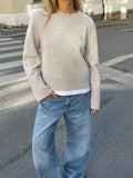 Mari Wool Sweater - Light Grey