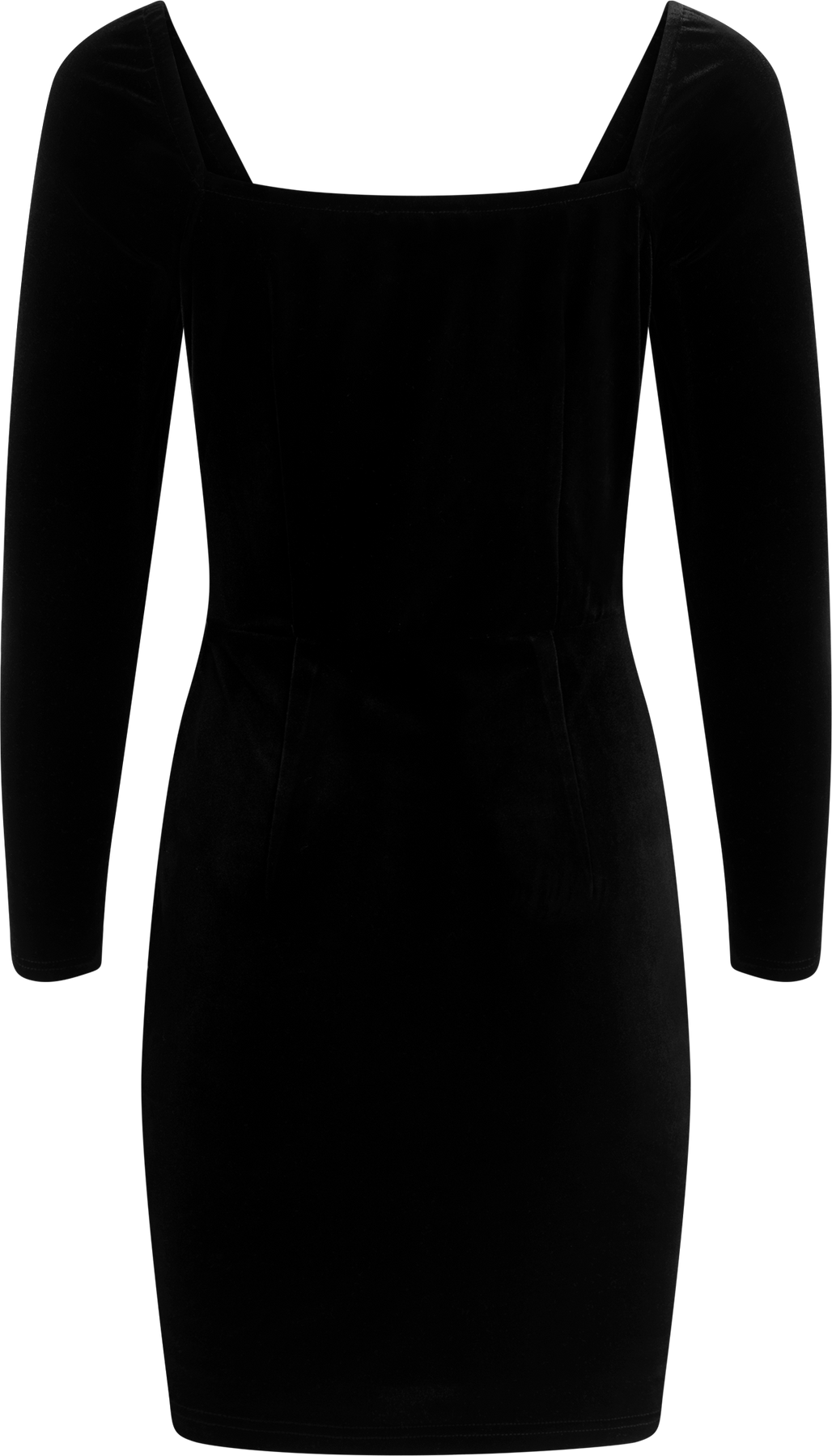 Bow-Down Velvet Mini Dress - Black