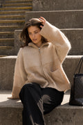 Tine Knit Cardigan - Sand Mix