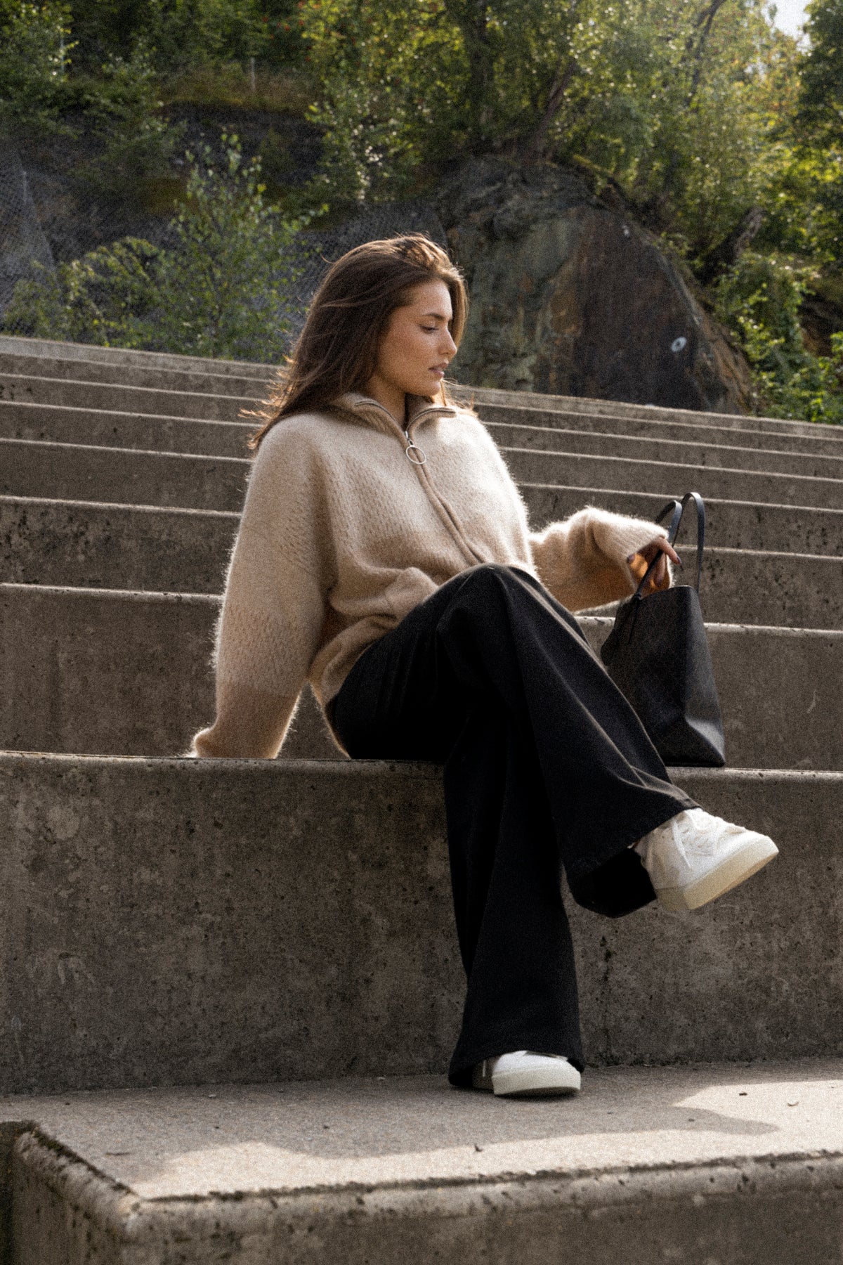 Tine Knit Cardigan - Sand Mix