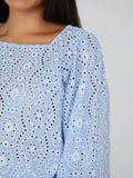 Karli Blouse - Blue/White