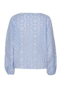 Karli Blouse - Blue/White