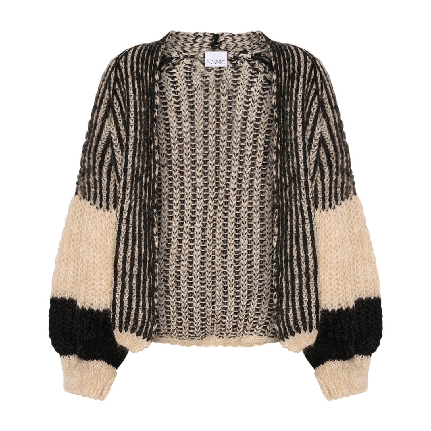 Liana Knit Cardigan Cream/black