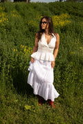 Vendla Voile High Smock Skirt - White