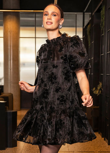 Laura Dress - Shiny Black