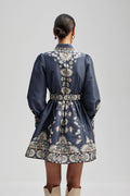 Mathilde Belted Printed Mini Dress - Tile