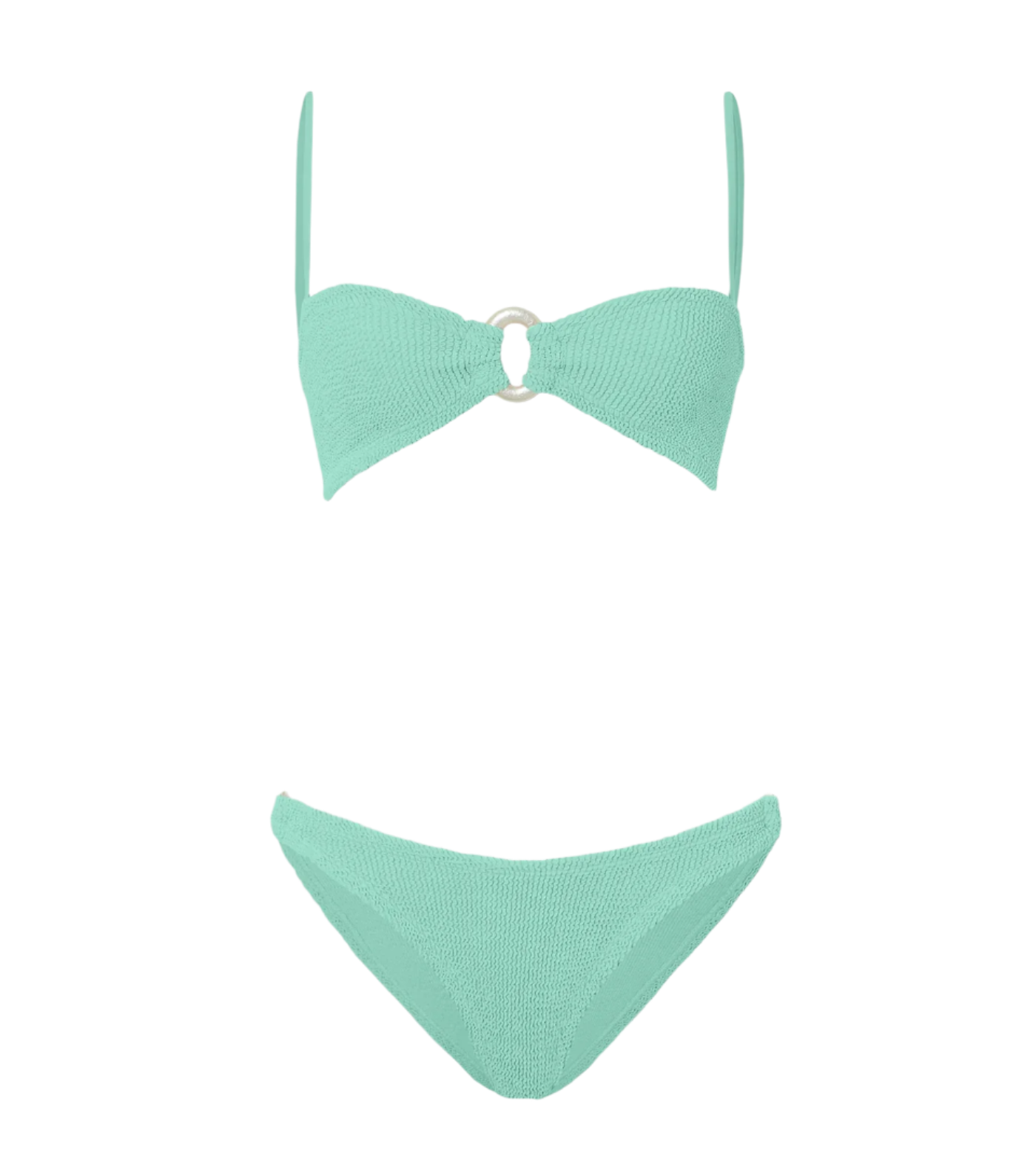 Julia Bikini Pearly Hoop Metallic Mint