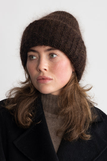 Oma Beanie - Melange Brown