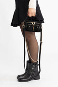 Helena Suede W. Gold - Black