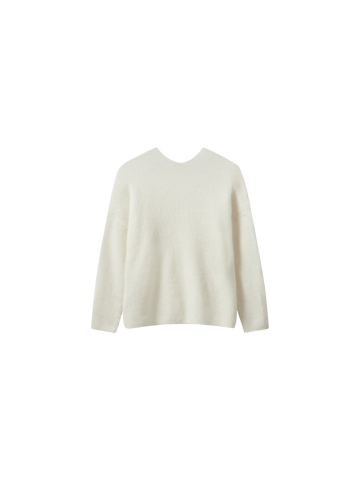 Thora V-Neck Knit - Ecru
