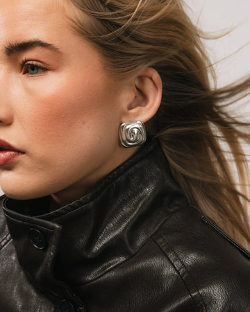 Sculpt Earrings - Silver