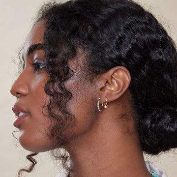 Mini Micro Pearl Drop Earrings - Gold