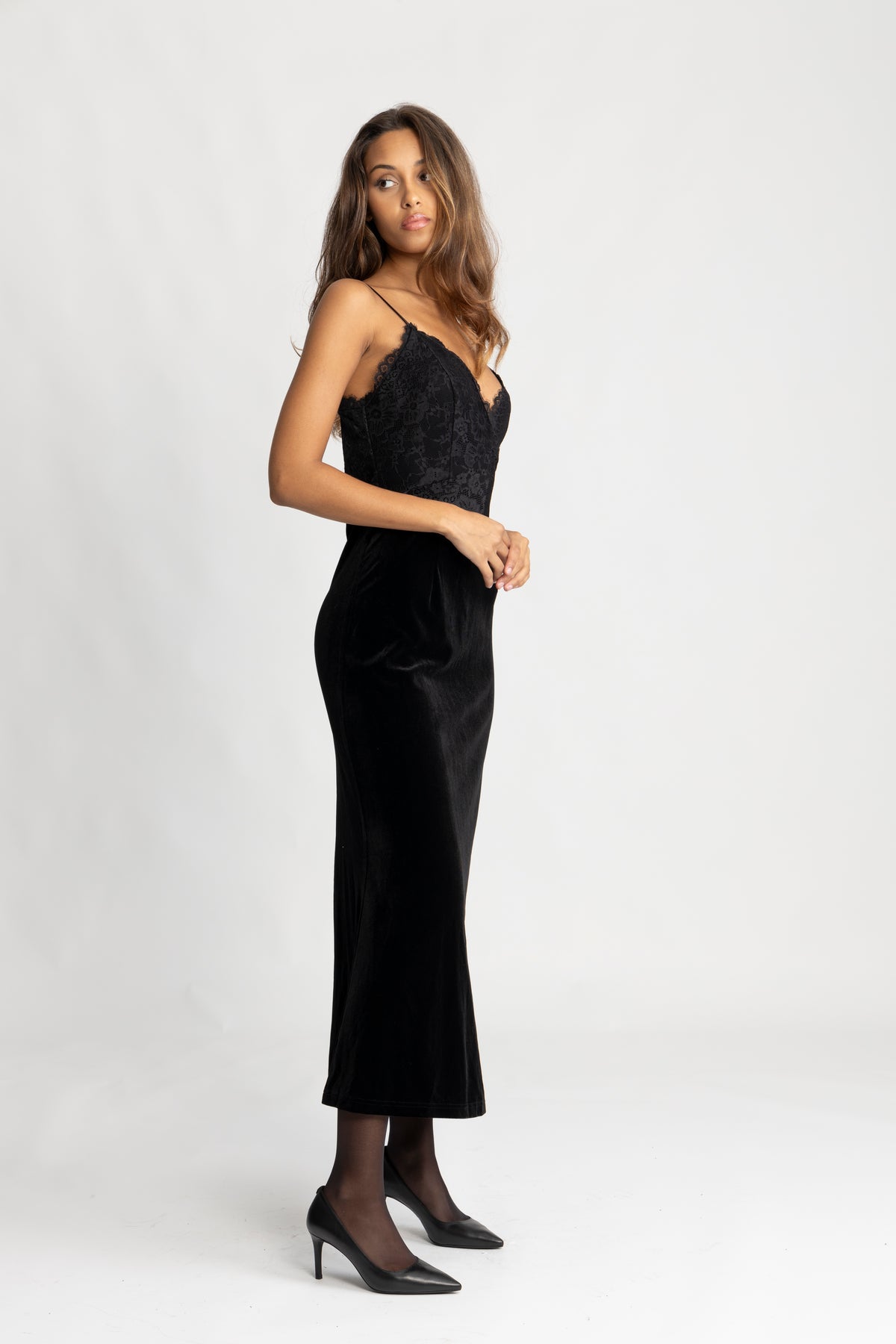 Signi Slip Dress - Black