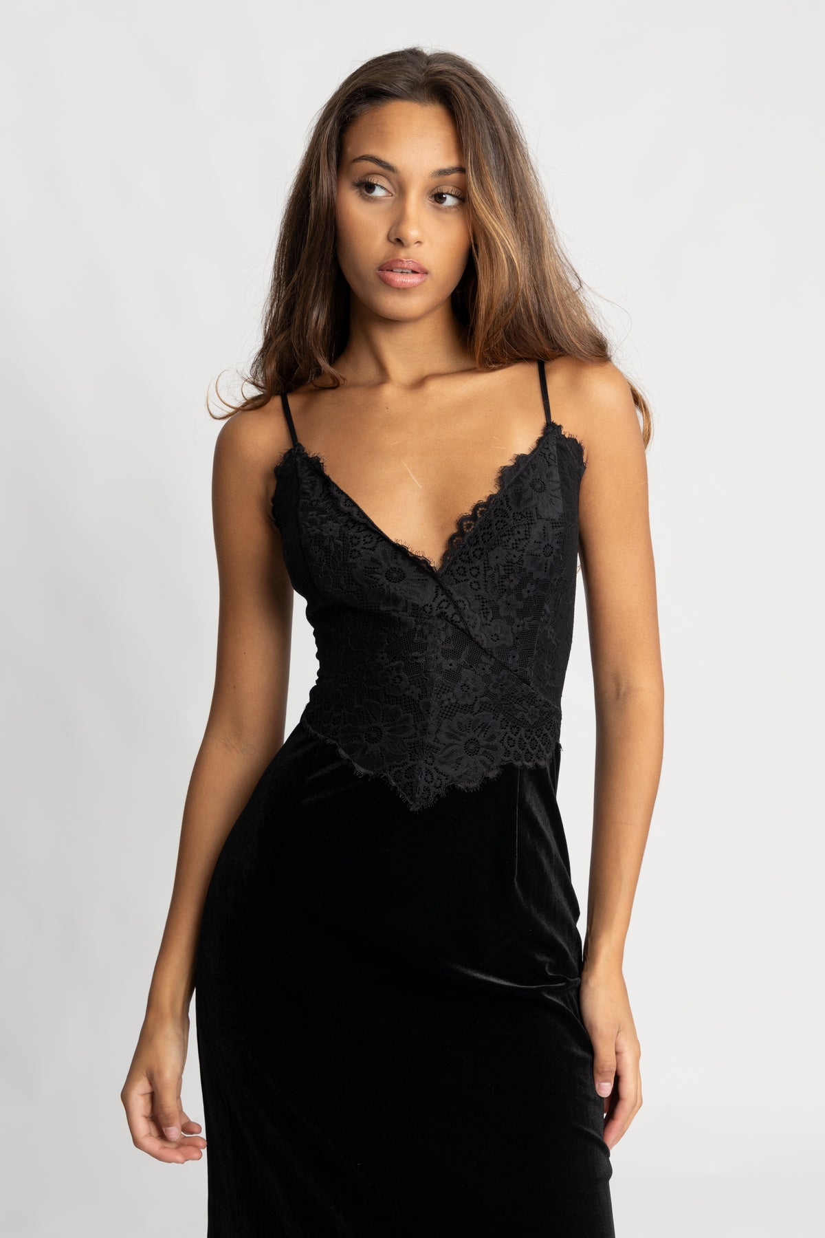 Signi Slip Dress - Black