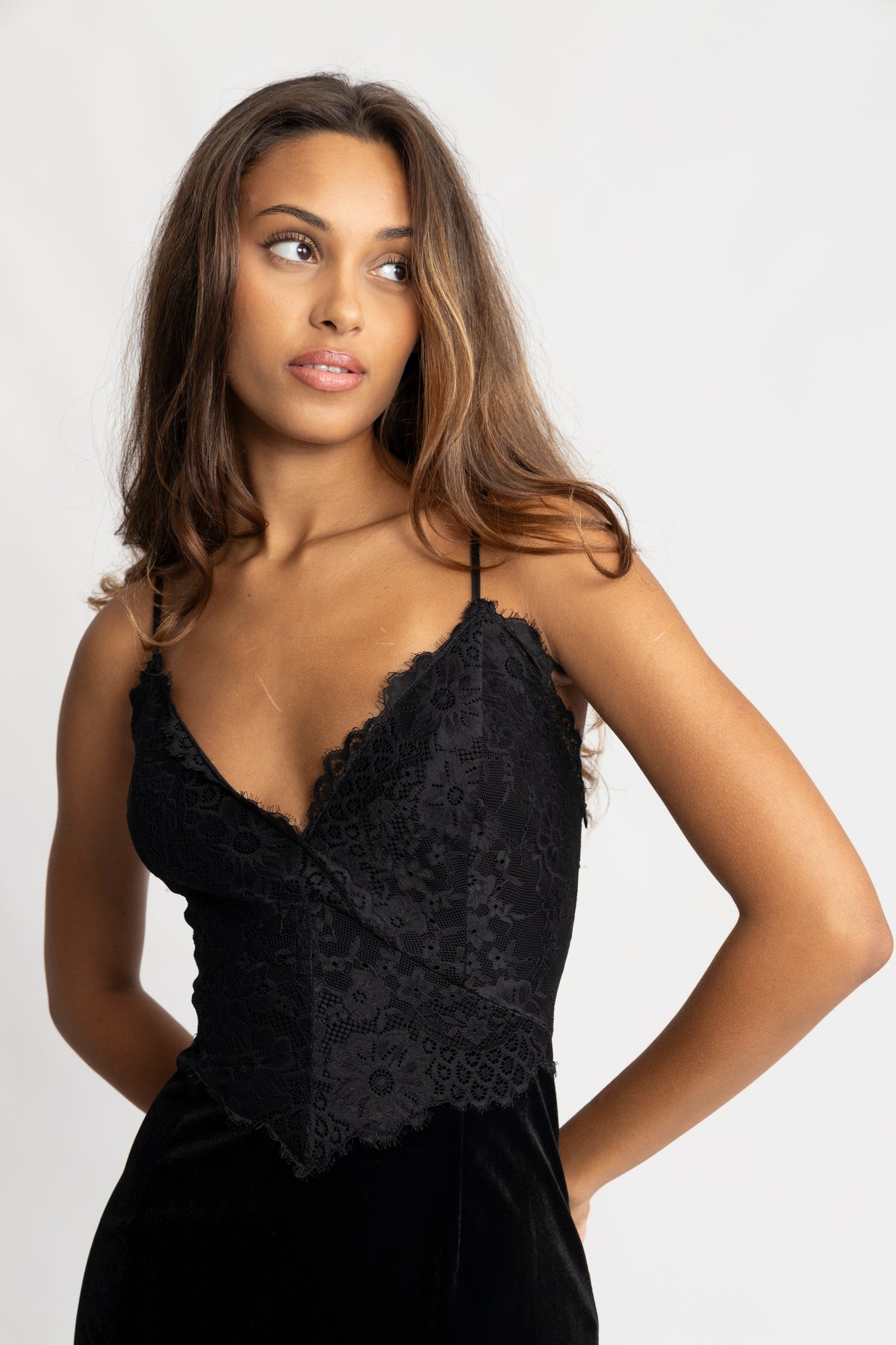 Signi Slip Dress - Black