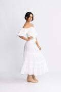 Vendla Voile High Smock Skirt - White