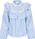 Viva Voile Blouse - Blue Stripe