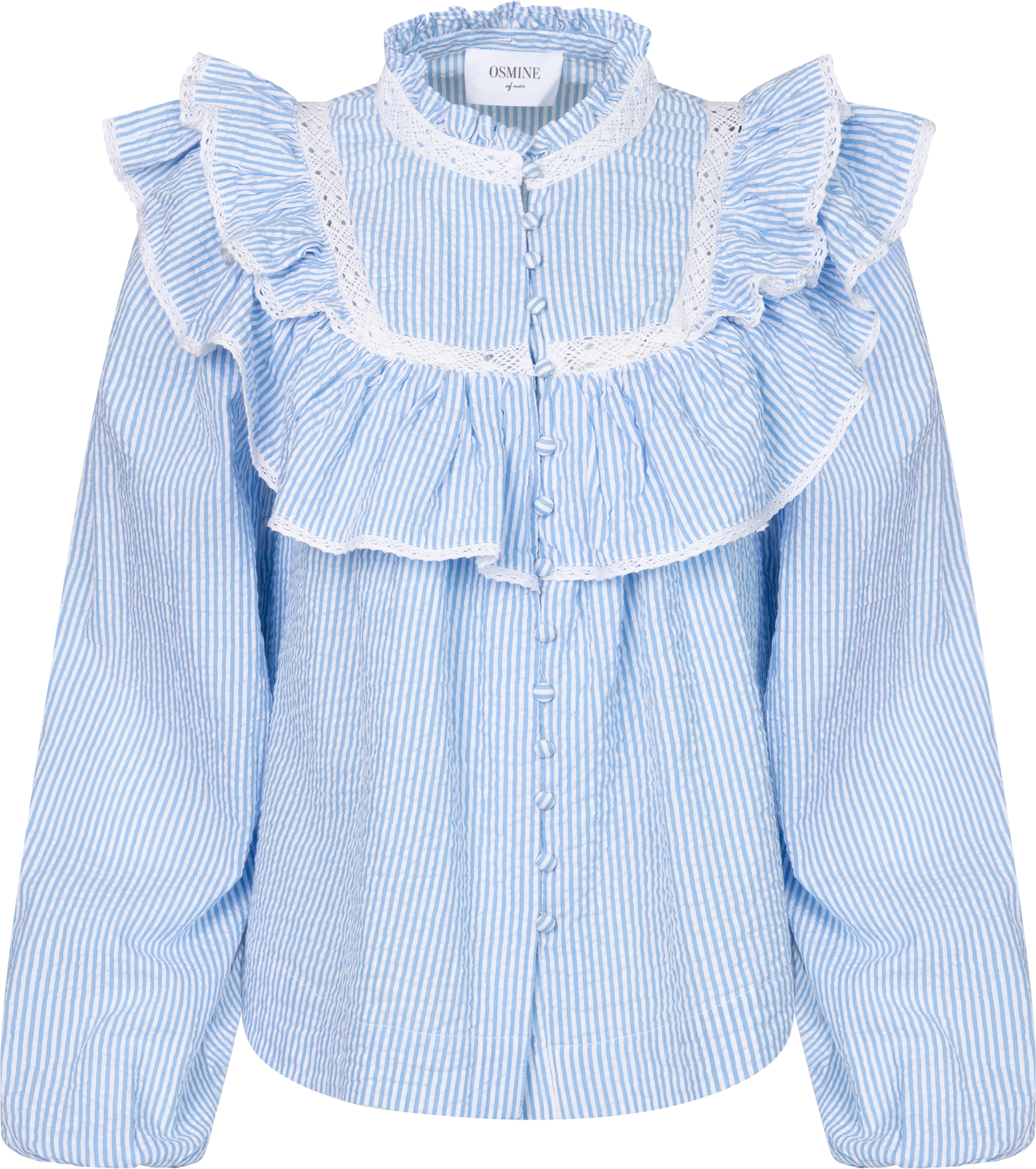 Viva Voile Blouse - Blue Stripe
